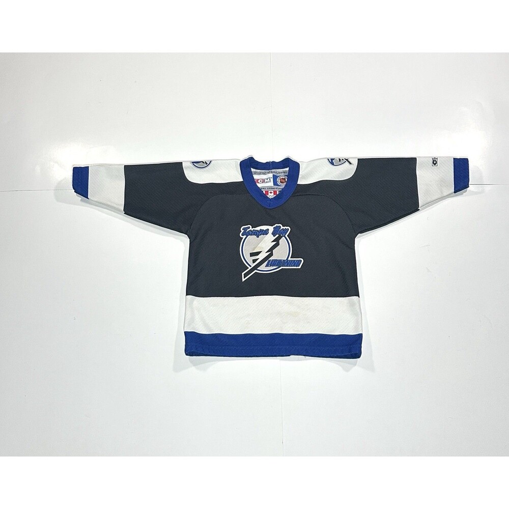 Vintage 90s Tampa Bay Lightning Hockey Jersey Toddler Infant CCM NHL Blank Rare